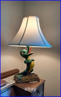 VTG 50s Alligator All-Weather Coats Figural Table Lamp Rainwear Advertising RARE