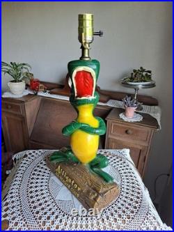 VTG 50s Alligator All-Weather Coats Figural Table Lamp Rainwear Advertising RARE