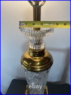 VTG Ainsley Crystal & Brass Hollywood Regency Table Lamp Nice Condition VTG Ainsley Crystal & Brass Hollywood Regency Table Lamp Nice Condition