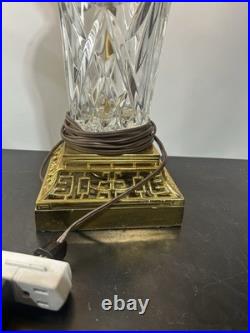 VTG Ainsley Crystal & Brass Hollywood Regency Table Lamp Nice Condition VTG Ainsley Crystal & Brass Hollywood Regency Table Lamp Nice Condition