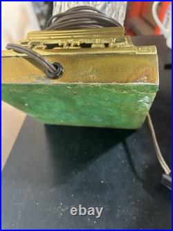 VTG Ainsley Crystal & Brass Hollywood Regency Table Lamp Nice Condition