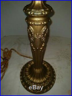 VTG Art Deco Classical Baroque Table Lamp with Original Harp All Gold 1900-1940