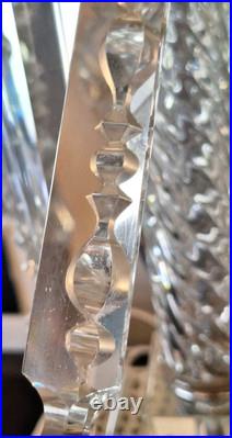 VTG Crystal Lamp Pr 21.5 Flicker Bulb 28 Crystal Prisms Art Noveau Luxury