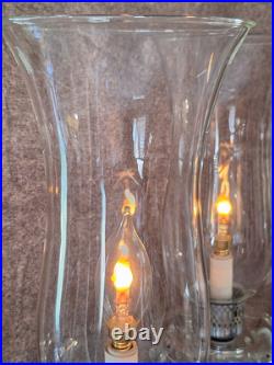 VTG Crystal Lamp Pr 21.5 Flicker Bulb 28 Crystal Prisms Art Noveau Luxury
