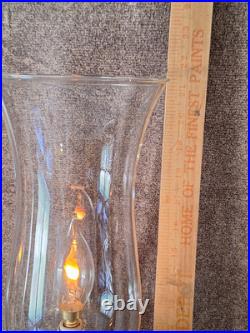 VTG Crystal Lamp Pr 21.5 Flicker Bulb 28 Crystal Prisms Art Noveau Luxury