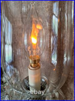 VTG Crystal Lamp Pr 21.5 Flicker Bulb 28 Crystal Prisms Art Noveau Luxury