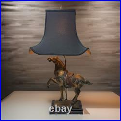 VTG Equestrian Horse Table Lamp 31 English Manor Sculptural Decor