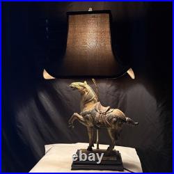 VTG Equestrian Horse Table Lamp 31 English Manor Sculptural Decor