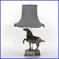 VTG Equestrian Horse Table Lamp 31 English Manor Sculptural Decor