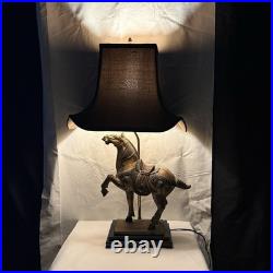 VTG Equestrian Horse Table Lamp 31 English Manor Sculptural Decor