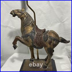 VTG Equestrian Horse Table Lamp 31 English Manor Sculptural Decor