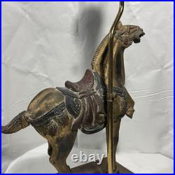 VTG Equestrian Horse Table Lamp 31 English Manor Sculptural Decor