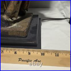 VTG Equestrian Horse Table Lamp 31 English Manor Sculptural Decor