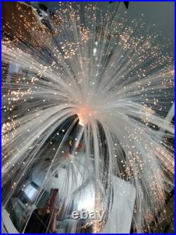 VTG. Fantasia Sunburst 4000 Color Changing Fiber Optic Lamp Silver Base EVC VTG. Fantasia Sunburst 4000 Color Changing Fiber Optic Lamp Silver Base EVC
