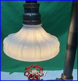 VTG Handcrafted Retro Industrial Pipe desk lamp with valve on/off switch-20.5T