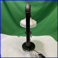 VTG Handcrafted Retro Industrial Pipe desk lamp with valve on/off switch-20.5T