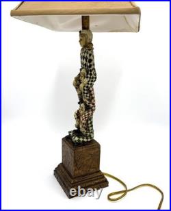VTG Harlequin Jester Figural Table Lamp Stacked Clown Art Deco Style (Tested) VTG Harlequin Jester Figural Table Lamp Stacked Clown Art Deco Style (Tested)