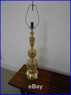 VTG Hollywood Regency Brass Table Lamp James Mont Era Mid Century Modern
