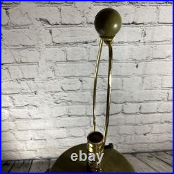 VTG Lamp 28 Egyptian Gods Large 3D HIEROGLYPH Table Olive Green Canopic Jar