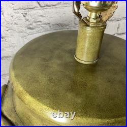 VTG Lamp 28 Egyptian Gods Large 3D HIEROGLYPH Table Olive Green Canopic Jar