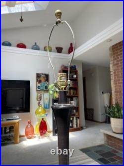 VTG MAGNIFICENT X LARGE & HEAVY Table Lamp Bronze Textured Metal PERFECT DESIGN