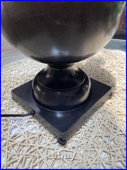 VTG MAGNIFICENT X LARGE & HEAVY Table Lamp Bronze Textured Metal PERFECT DESIGN
