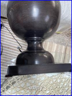 VTG MAGNIFICENT X LARGE & HEAVY Table Lamp Bronze Textured Metal PERFECT DESIGN