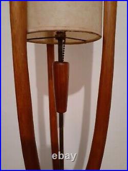 VTG MCM Adrian Pearsall Mid Century Modeline Table Lamp wood