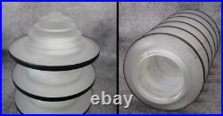 VTG Machine Age Modernist Art Deco Ringed Glass Cylinder Lamp c. 1935 RESTORED