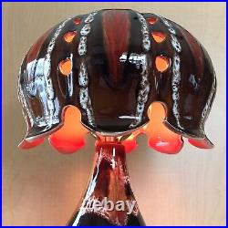 VTG Magic Mushroom Table Lamp 17 Tall 60s Chalvignac Merry Mushroom Drip Glaze