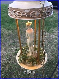 VTG Mineral Oil Rain Table Lamp 30 Creators Inc. Nude Greek Goddess tin metal