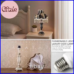 Victorian Table Lamp Handmade Fabric Lampshade European Style Desk Lamp with Ant