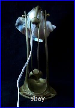 Viennese Art Nouveau Moritz Hacker Gustav Gurschner Shell Table Lamp 1900