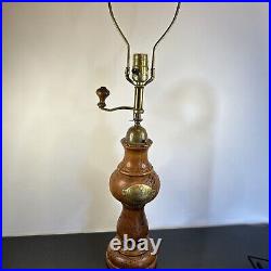 Vintage 1784 Stefano Ugolini Firenze Wooden Coffee Grinder Table Lamp Authentic