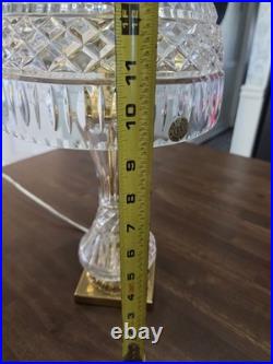 Vintage 17.5 Hungarian Cut Crystal Table Lamp Crystal Shade Czech Lead Crystal