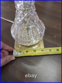 Vintage 17.5 Hungarian Cut Crystal Table Lamp Crystal Shade Czech Lead Crystal