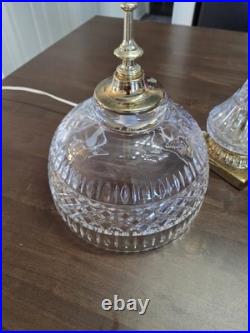 Vintage 17.5 Hungarian Cut Crystal Table Lamp Crystal Shade Czech Lead Crystal