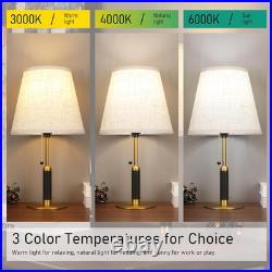 Vintage 18.9 Bedside Lamps Set of 2 with Pull Chain 3 Color Temperatures