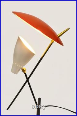 Vintage 1950s Italian Stilnovo Style Mid Century Modern Desk Table Lamp