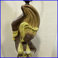 Vintage 1950s Mid Century Reglor Of California Chalkware Original Table Lamps