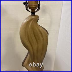 Vintage 1950s Mid Century Reglor Of California Chalkware Original Table Lamps