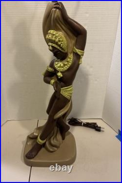 Vintage 1950s Mid Century Reglor Of California Chalkware Original Table Lamps