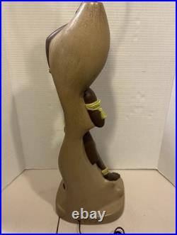 Vintage 1950s Mid Century Reglor Of California Chalkware Original Table Lamps