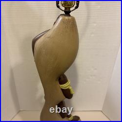 Vintage 1950s Mid Century Reglor Of California Chalkware Original Table Lamps