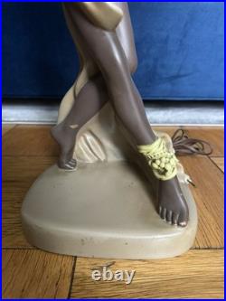 Vintage 1950s Mid Century Reglor Of California Chalkware Original Table Lamps