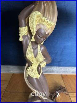 Vintage 1950s Mid Century Reglor Of California Chalkware Original Table Lamps