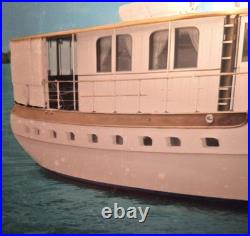 Vintage 1950s Mid Century Table Lamp Starburst Base Nautical Shade MCM 24.5