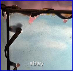 Vintage 1950s Mid Century Table Lamp Starburst Base Nautical Shade MCM 24.5