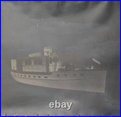 Vintage 1950s Mid Century Table Lamp Starburst Base Nautical Shade MCM 24.5