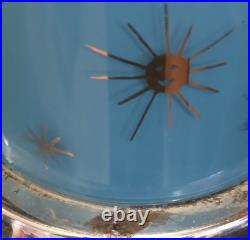 Vintage 1950s Mid Century Table Lamp Starburst Base Nautical Shade MCM 24.5